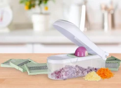 Messer & Schneidgeräte>3in1 Multi-Schneider inkl. 6 Klingeneinsätze WEISS-GRÜN