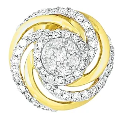 Damen-Diamantschmuck></noscript>Interessante Ohrstecker mit 14 Brillanten und 90 Diamanten