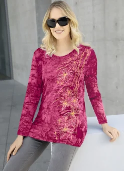 Shirts>Interessantes Shirt in Batikoptik in 3 Farben