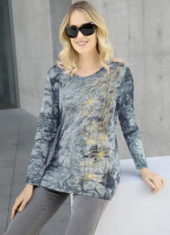 Shirts></noscript>Interessantes Shirt in Batikoptik in 3 Farben