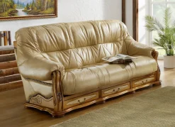 Möbel></noscript>Italienische Polstermöbel mit Bezug aus echtem Leder