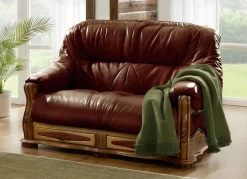 Möbel></noscript>Italienische Polstermöbel mit Bezug aus echtem Leder