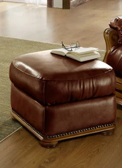 Möbel></noscript>Italienische Polstermöbel mit Bezug aus echtem Leder