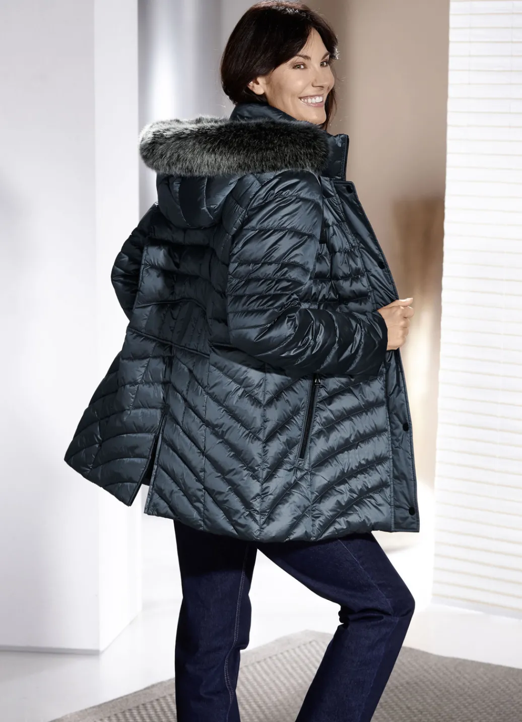 Jacken & Mäntel>Jacke mit abnehmbarer Kapuze