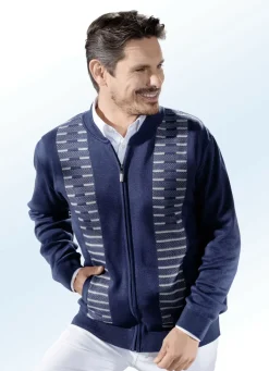 Pullover & Strickmode>Jacke mit durchgehendem Reißverschluss in 2 Farben