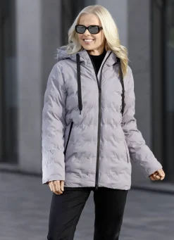 Jacken & Mäntel>Jacke mit geklebten Kammern STEINGRAU