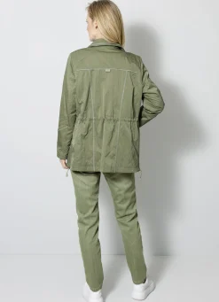 Jacken & Mäntel></noscript>Jacke mit Reißverschlusstaschen KHAKI