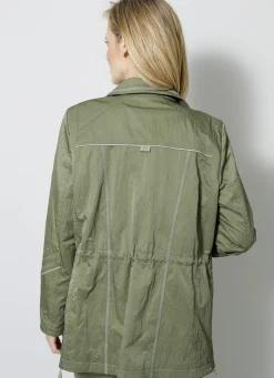 Jacken & Mäntel></noscript>Jacke mit Reißverschlusstaschen KHAKI