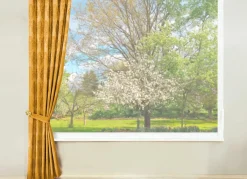 Heimtextilien></noscript>Jacquard-Übergardine mit Universalschienenband