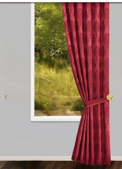 Heimtextilien></noscript>Jacquard-Übergardine mit Universalschienenband