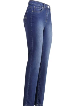 Hosen>Jeans mit schönen Stickereien und funkelnden Strassteinen