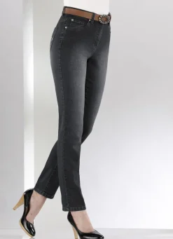 Hosen></noscript>Jeans mit schönen Stickereien und funkelnden Strassteinen