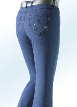 ASCARI Hosen>Jeans verziert mit funkelnden Strasssteinen