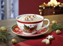 HUTSCHENREUTHER Porzellan|Hutschenreuther>Jumbotasse aus hochwertigem Porzellan, 2-teilig WEISS-ROT