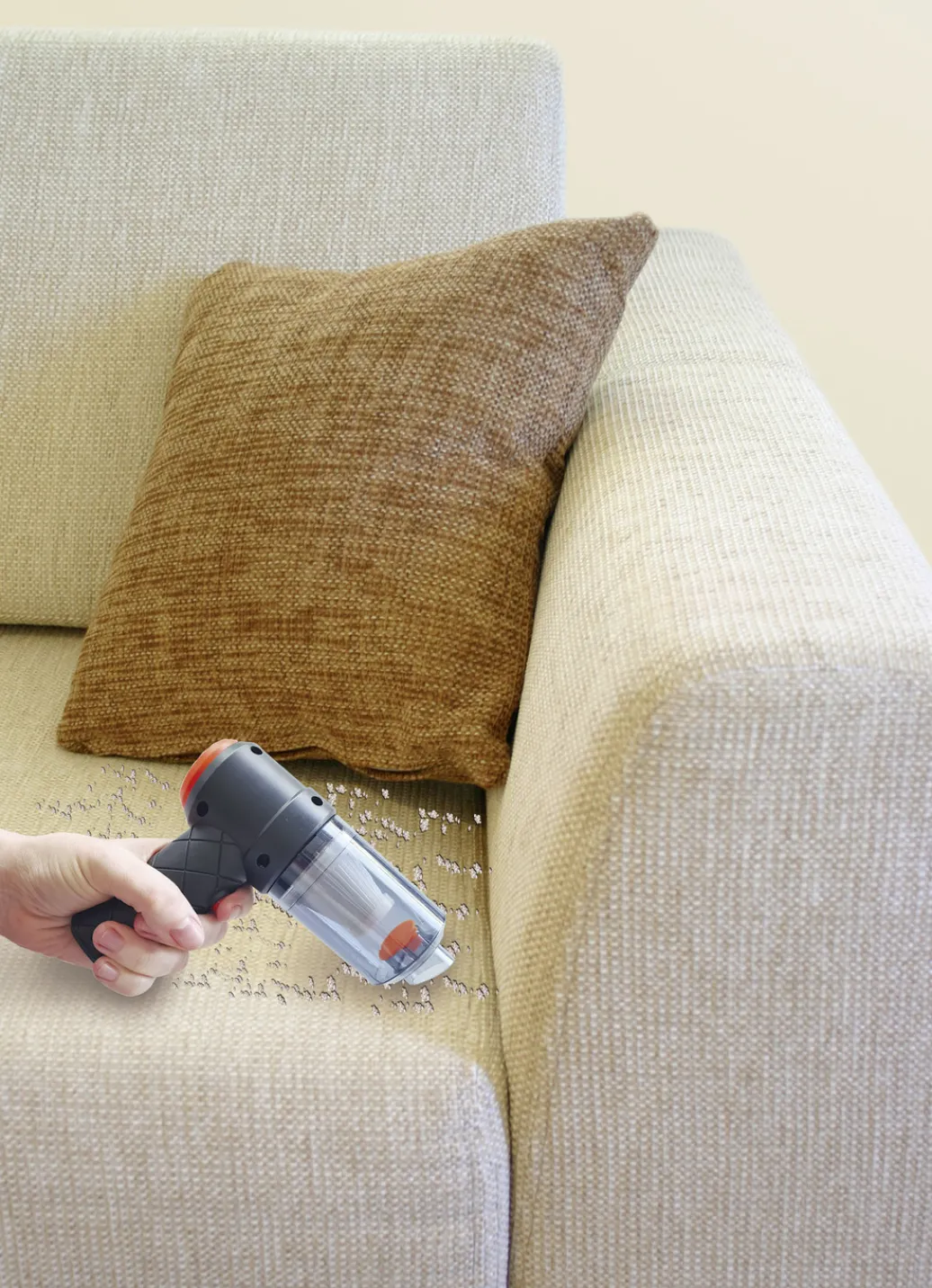 Staubsauger|Technik>Kabelloser 2-in1 Mini-Akku-Handstaubsauger DUNKELGRAU