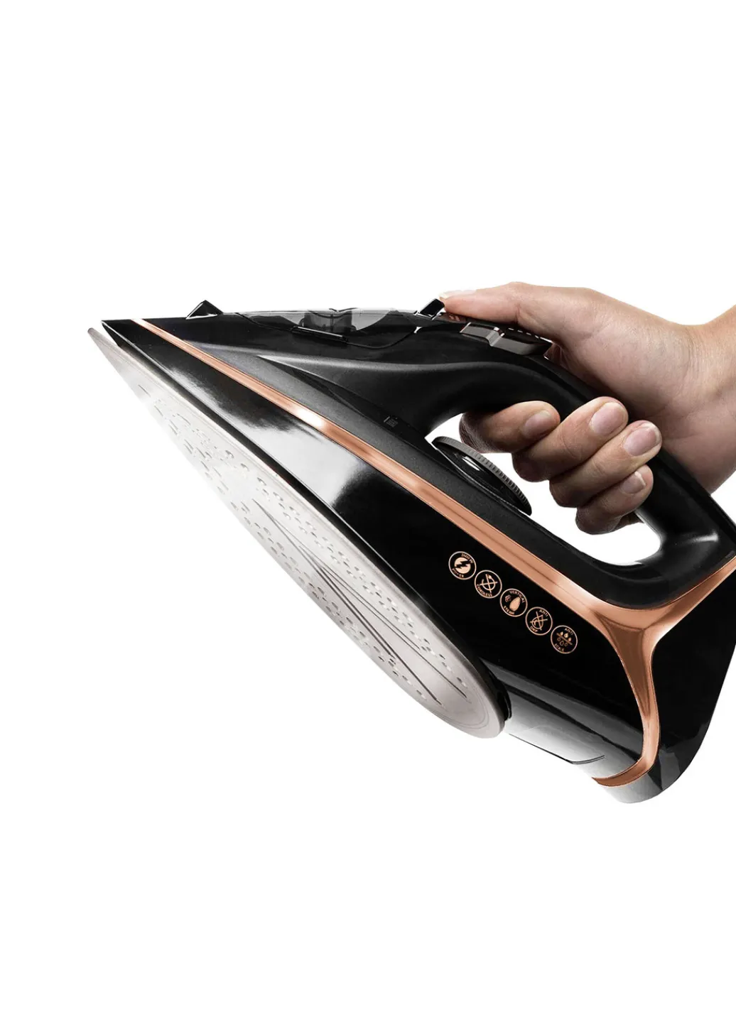 Bügeln>Kabelloses Dampfbügeleisen SCHWARZ-ROSEGOLD