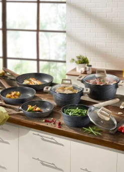 KING Töpfe & Pfannen>Kochgeschirr mit Antihaft-Keramikbeschichtung SCHWARZ