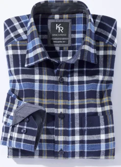 Hemden>King's Road-Flanellhemd in 6 Farben