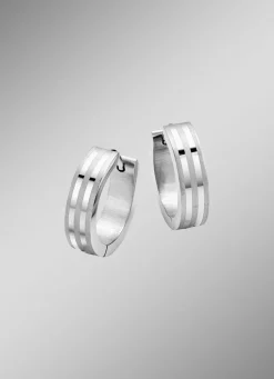 Herren-Modeschmuck>Klappcreolen aus Edelstahl