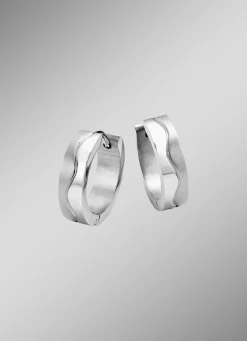 Herren-Modeschmuck>Klappcreolen aus Edelstahl