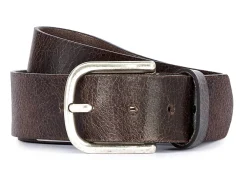 Accessoires>Klassischer Herren-Gürtel, aus Leder, 4 cm breit DUNKELBRAUN