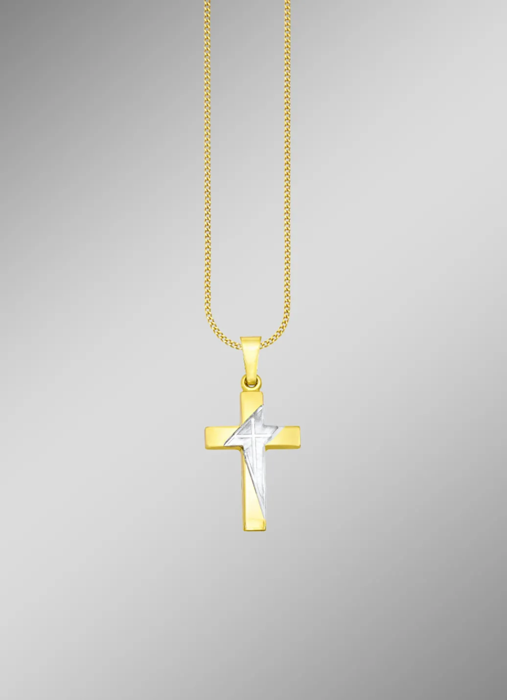 Damen-Goldschmuck>Klassischer Kreuz-Anhänger