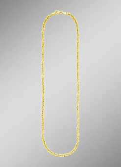 Damen-Goldschmuck>Klassissche Kordelketten-Garnitur, diamantiert