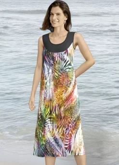 KLAUS MODELLE MADE IN GERMANY Bade- & Strandmode|Kleider>Klaus Modelle Kleid mit farbbrillantem Druckdessin, ärmellos MULTICOLOR