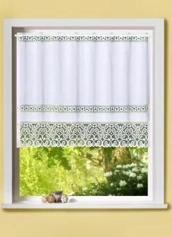 Heimtextilien>Kleinfenster-Store mit Stangendurchzug WEISS