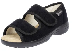 AEROSOFT Schuhe & Einlagen|Herrenschuhe>Klett-Sandale für Damen und Herren SCHWARZ