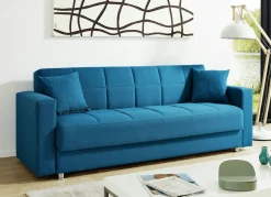 Möbel></noscript>Klick-Klack-Sofa mit Dekokissen