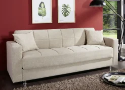 Möbel></noscript>Klick-Klack-Sofa mit Dekokissen