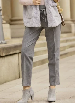 B/ANCA Hosen>Knöchellange Hose GRAU MELIERT