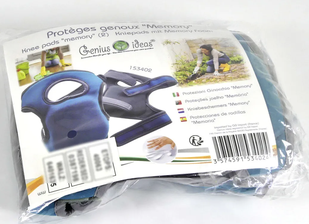 Gartenpflege|Gartengeräte Und Zubehör>Knieschoner mit Memory-Schaum BLAU-GRAU