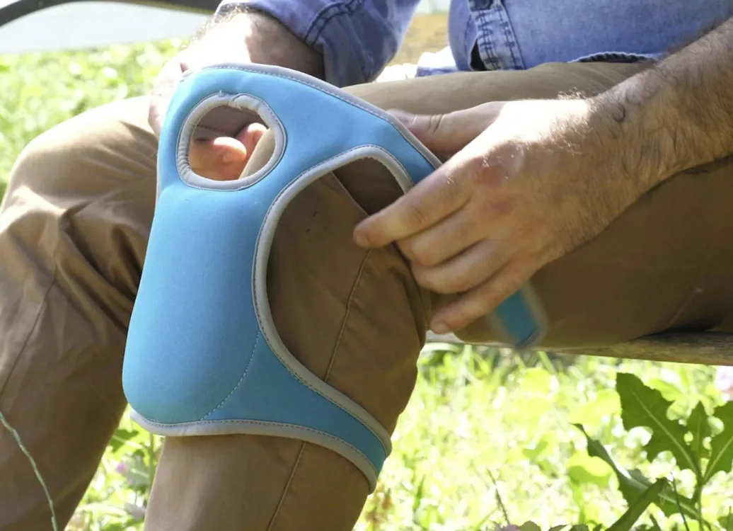 Gartenpflege|Gartengeräte Und Zubehör>Knieschoner mit Memory-Schaum BLAU-GRAU