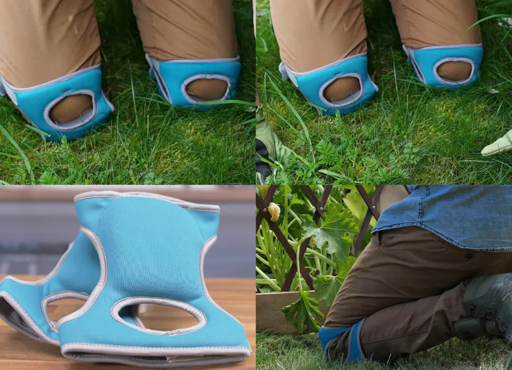 Gartenpflege|Gartengeräte Und Zubehör>Knieschoner mit Memory-Schaum BLAU-GRAU