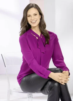 Blusen & Tuniken>Kombistarke Shirt-Tunika FUCHSIA