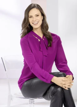 Blusen & Tuniken>Kombistarke Shirt-Tunika FUCHSIA