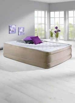 Möbel>Komfort-Luftbett mit Tragetasche zum Aufbewahren BEIGE