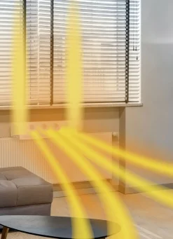 GENIUS Wohlbefinden>Kompakter, akkubetriebener Heizungsventilator WEISS