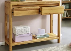 Möbel></noscript>Konsolentisch aus Massivholz in geölter Ausführung