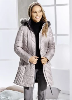 Jacken & Mäntel></noscript>Kurzmantel mit abnehmbarem Kunstpelz-Besatz