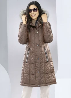 Jacken & Mäntel>Kurzmantel mit abnehmbarem Kunstpelz-Besatz NUGAT