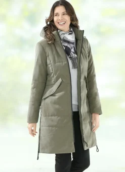 Jacken & Mäntel>Kurzmantel mit Peach-Touch-Effekt KHAKI