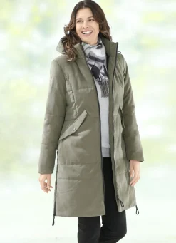 Jacken & Mäntel>Kurzmantel mit Peach-Touch-Effekt KHAKI