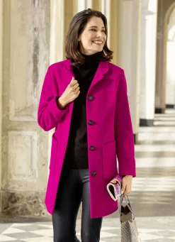 Jacken & Mäntel>Kurzmantel mit Stehkragen PINK