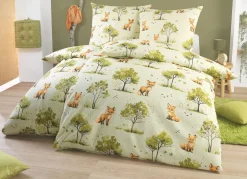 DOBNIG Heimtextilien>Kuschelige Bettwäsche-Garnitur von GRÜN