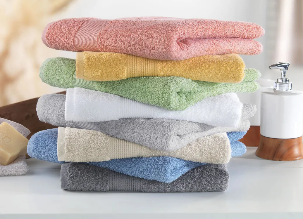 Heimtextilien>Kuschelige Frottier-Serie mit Bordüre