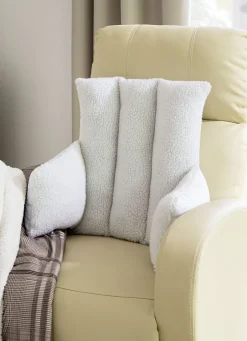 Alltagshilfen|Heimtextilien>Kuscheliges Rückenkissen WEISS