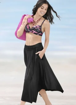 LAURINA Bade- & Strandmode|Kleider>Rock in Schlupfform SCHWARZ
